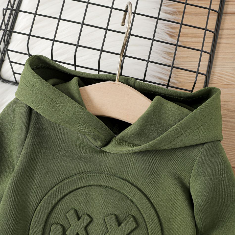 1 Stück Baby Jungen Mit Kapuze Avantgardistisch Langärmelig Sweatshirts Armeegrün big image 3
