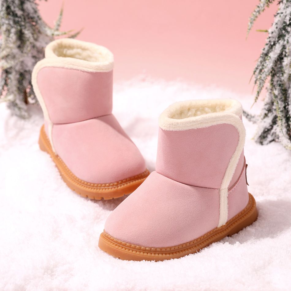 Toddler Minimalist Fleece-lining Thermal Snow Boots Pink big image 2