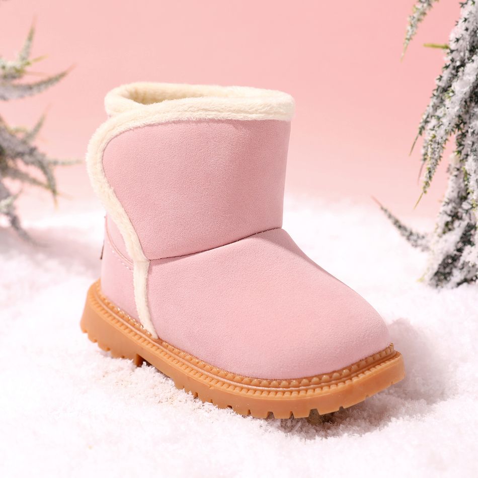 Toddler Minimalist Fleece-lining Thermal Snow Boots Pink big image 3