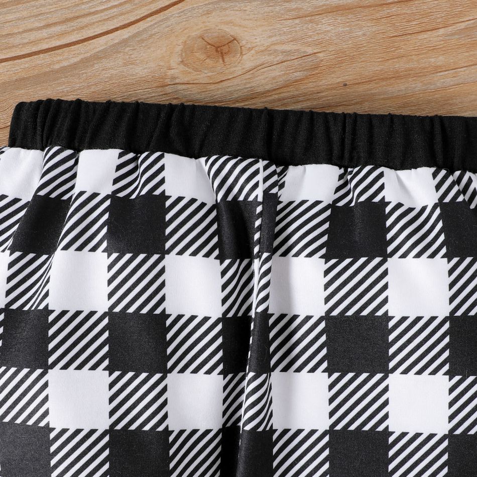 Ano Novo 2 unidades Bebé Unissexo Botão Casual Manga comprida Conjunto para bebé Preto e branco big image 4