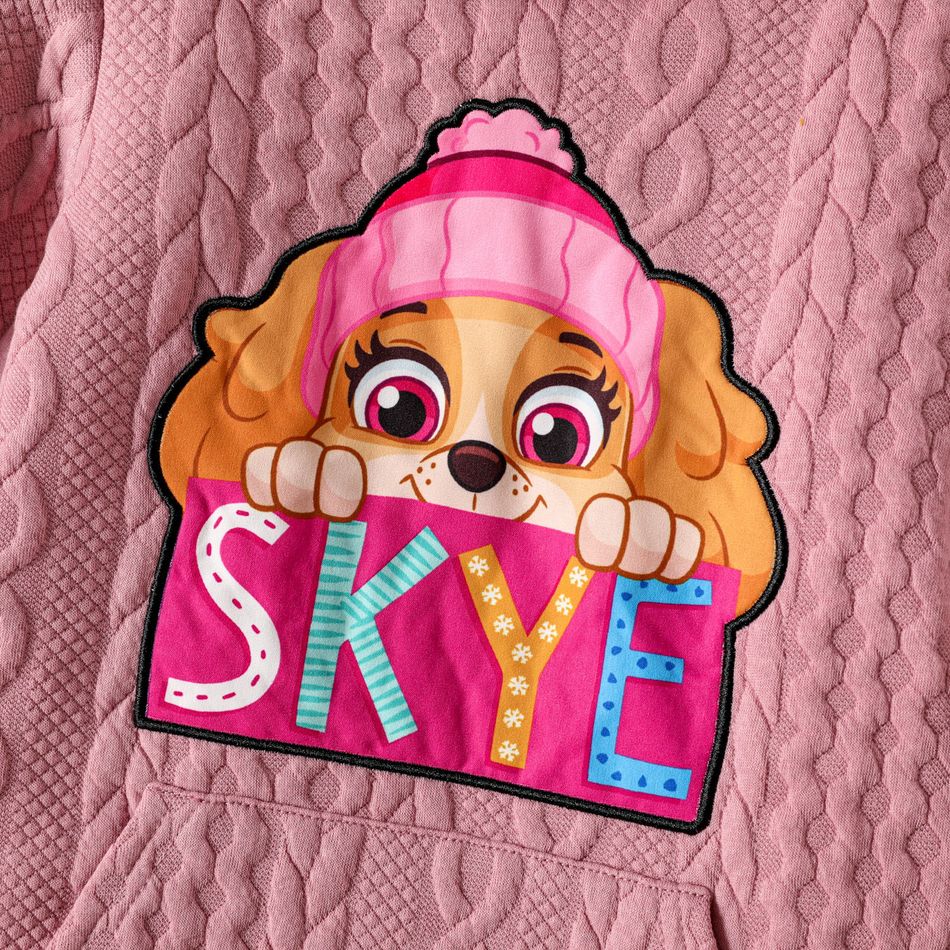 PAW Patrol Toddler Girl SKye Long-sleeve Hooded Dress Pink big image 3