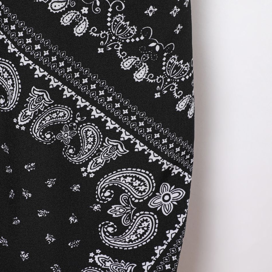 2pcs Kid Boy Pocket Design Black Sweatshirt and Exotic Pants Set Black big image 6