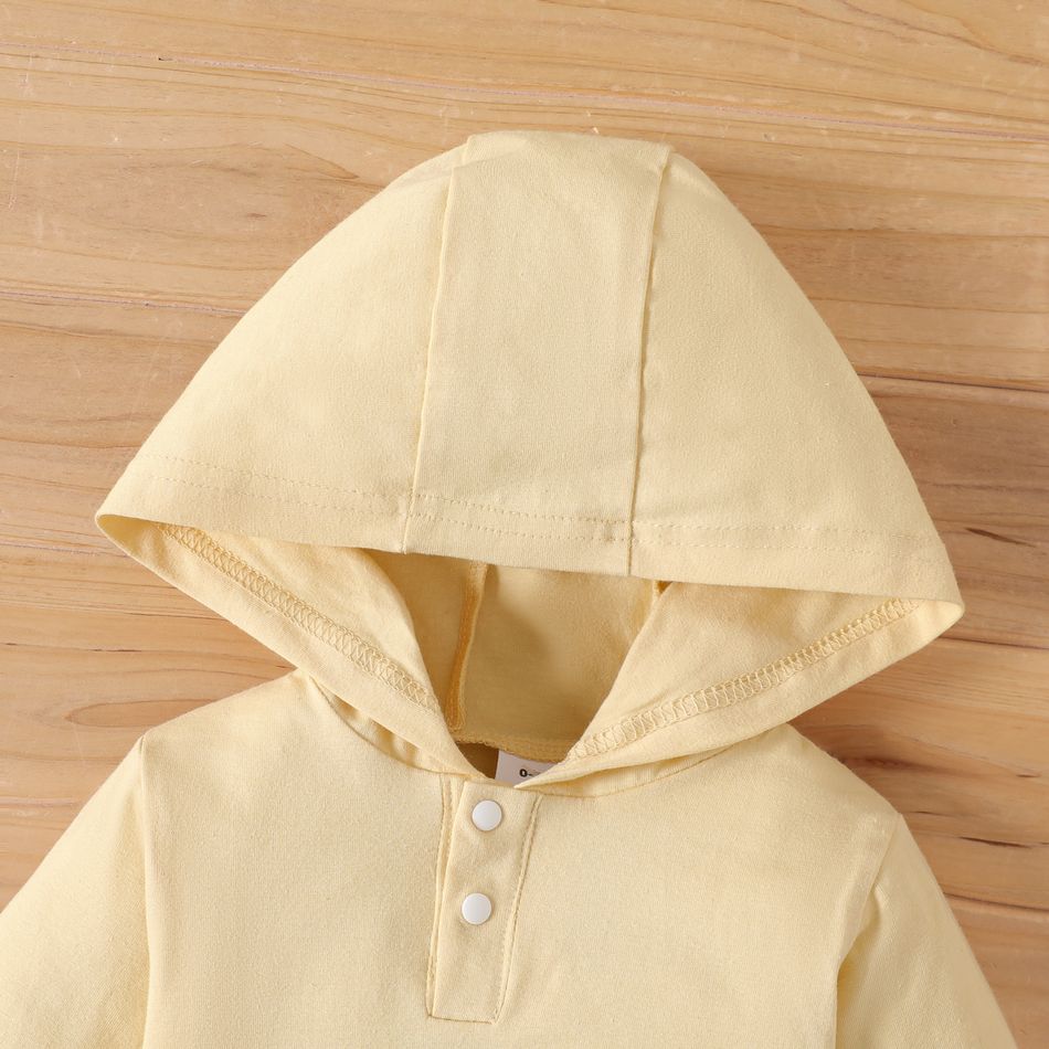 Baby Boy/Girl 95% Cotton Long-sleeve  Hooded Penguin Embroidered Romper Apricot big image 4