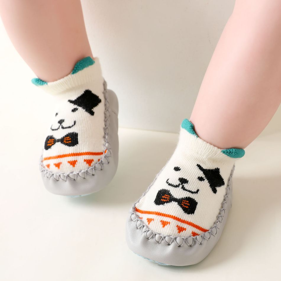 Baby/Kleinkind 3D-Cartoon-Tier-Schuh-Socken weiß big image 2