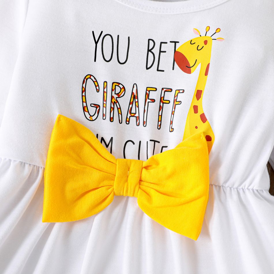 2 unidades Criança Menina Hipertátil/3D Infantil conjuntos de camisetas Amarelo big image 4