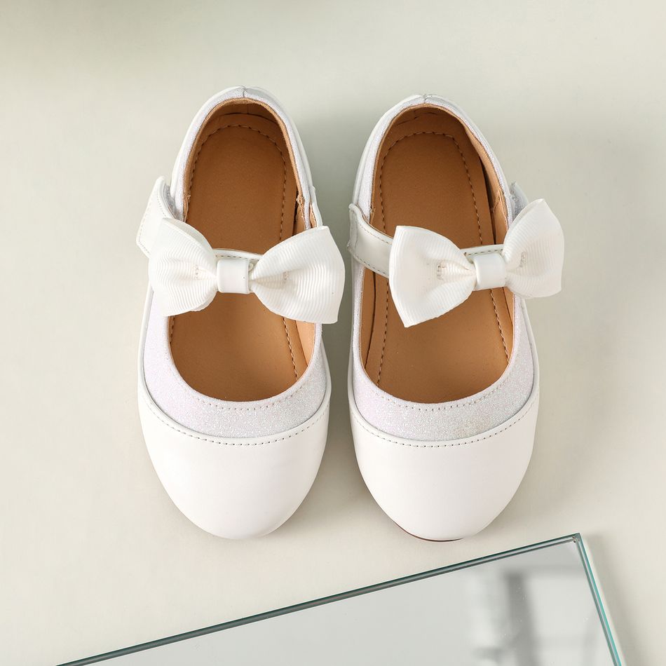 Toddler / Kid Bow Decor White Mary Jane Shoes White big image 3