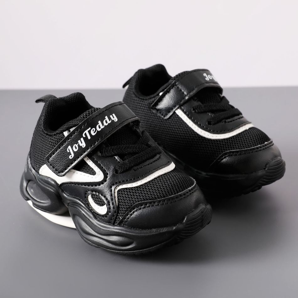 Toddler / Kid Letter Graphic Fashion Black Sneakers Black big image 3