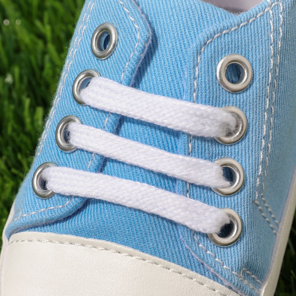 Baby / Toddler Letter Graphic Lace Up Prewalker Shoes Blue big image 4