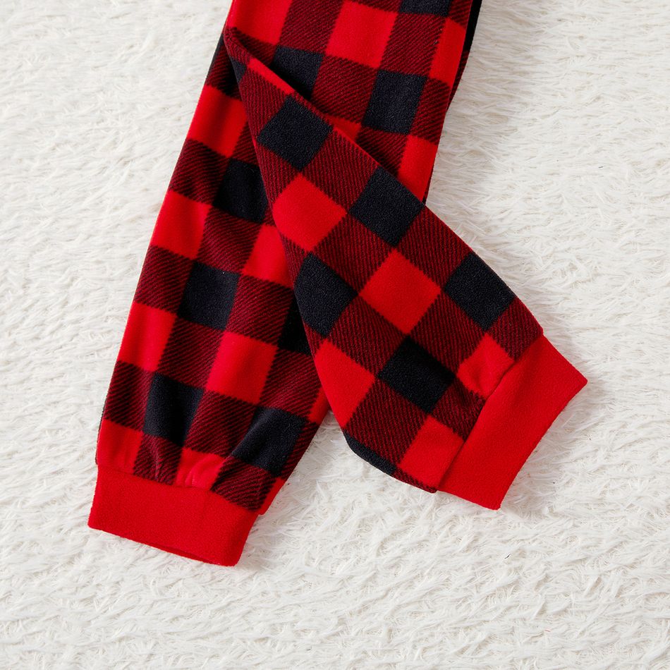 Weihnachten Familien-Looks Langärmelig Familien-Outfits Pyjamas (Flame Resistant) rot schwarz big image 14