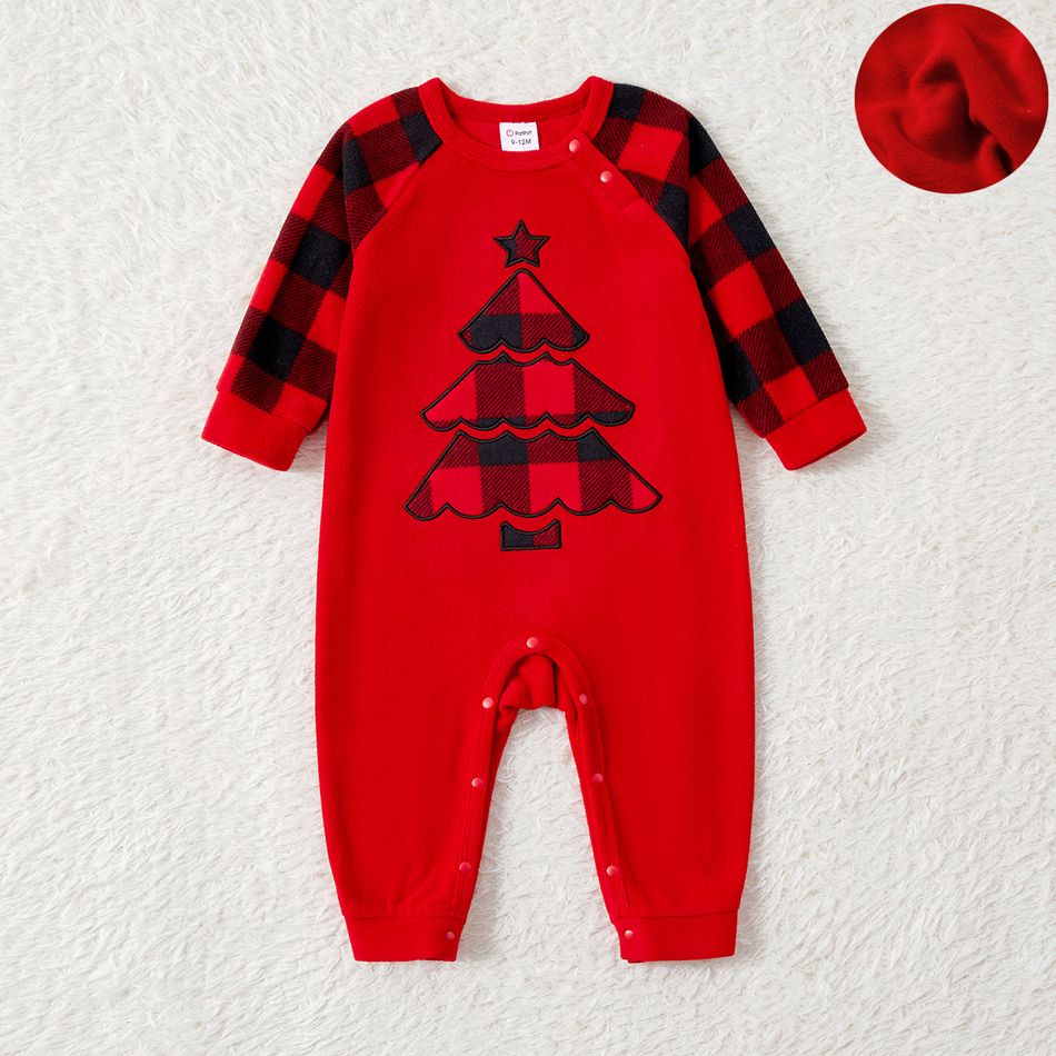 Weihnachten Familien-Looks Langärmelig Familien-Outfits Pyjamas (Flame Resistant) rot schwarz big image 15