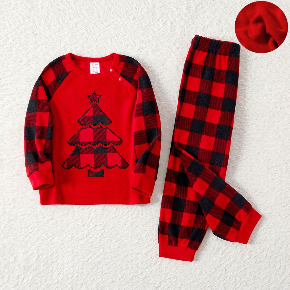 Weihnachten Familien-Looks Langärmelig Familien-Outfits Pyjamas (Flame Resistant) rot schwarz big image 12