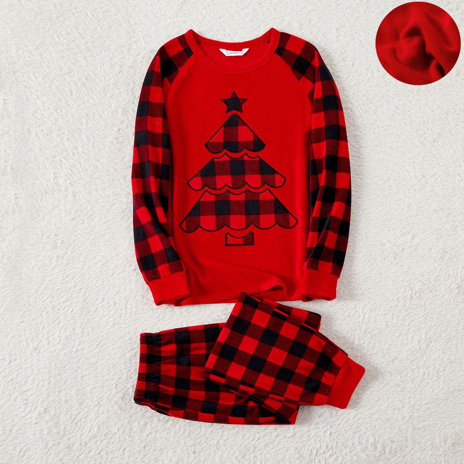 Weihnachten Familien-Looks Langärmelig Familien-Outfits Pyjamas (Flame Resistant) rot schwarz big image 8