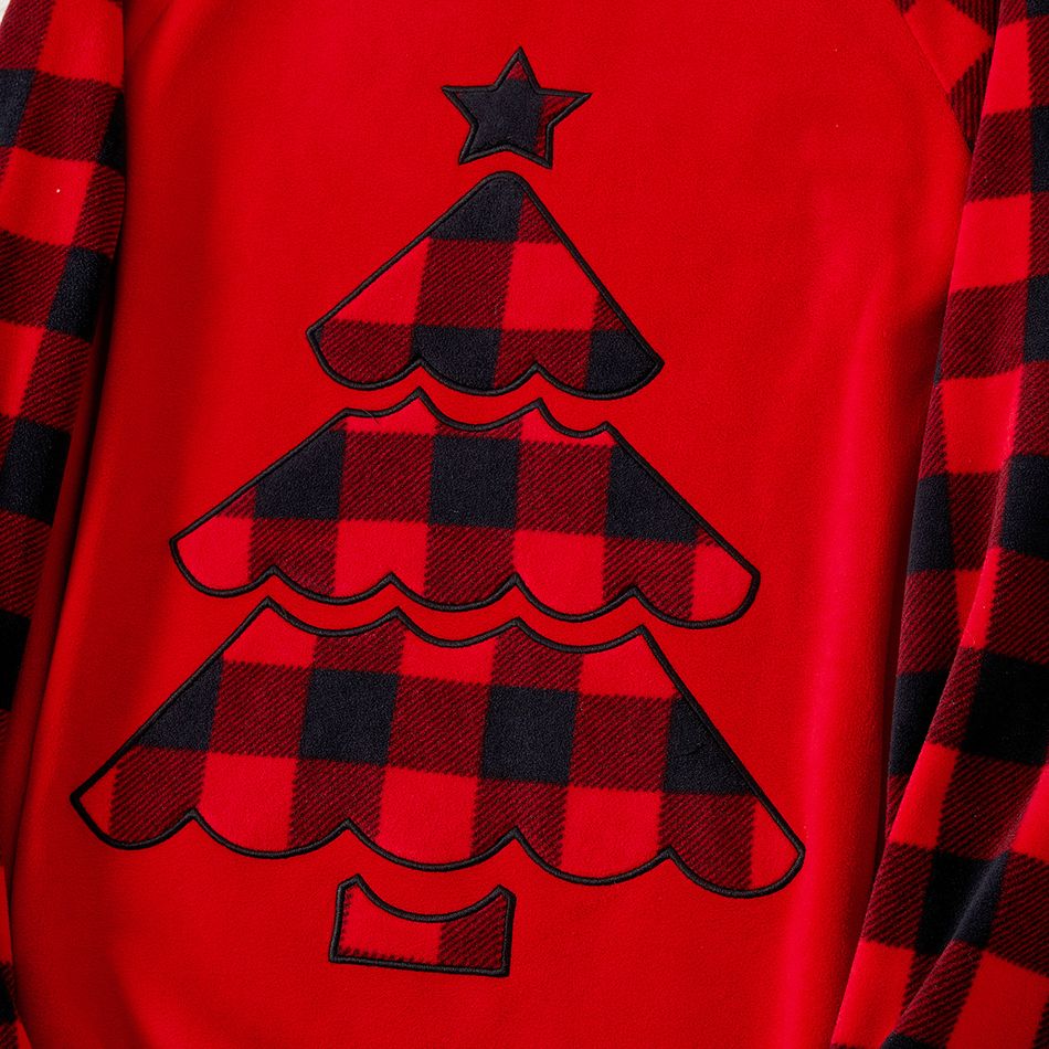 Weihnachten Familien-Looks Langärmelig Familien-Outfits Pyjamas (Flame Resistant) rot schwarz big image 9