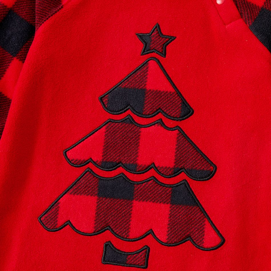 Weihnachten Familien-Looks Langärmelig Familien-Outfits Pyjamas (Flame Resistant) rot schwarz big image 13