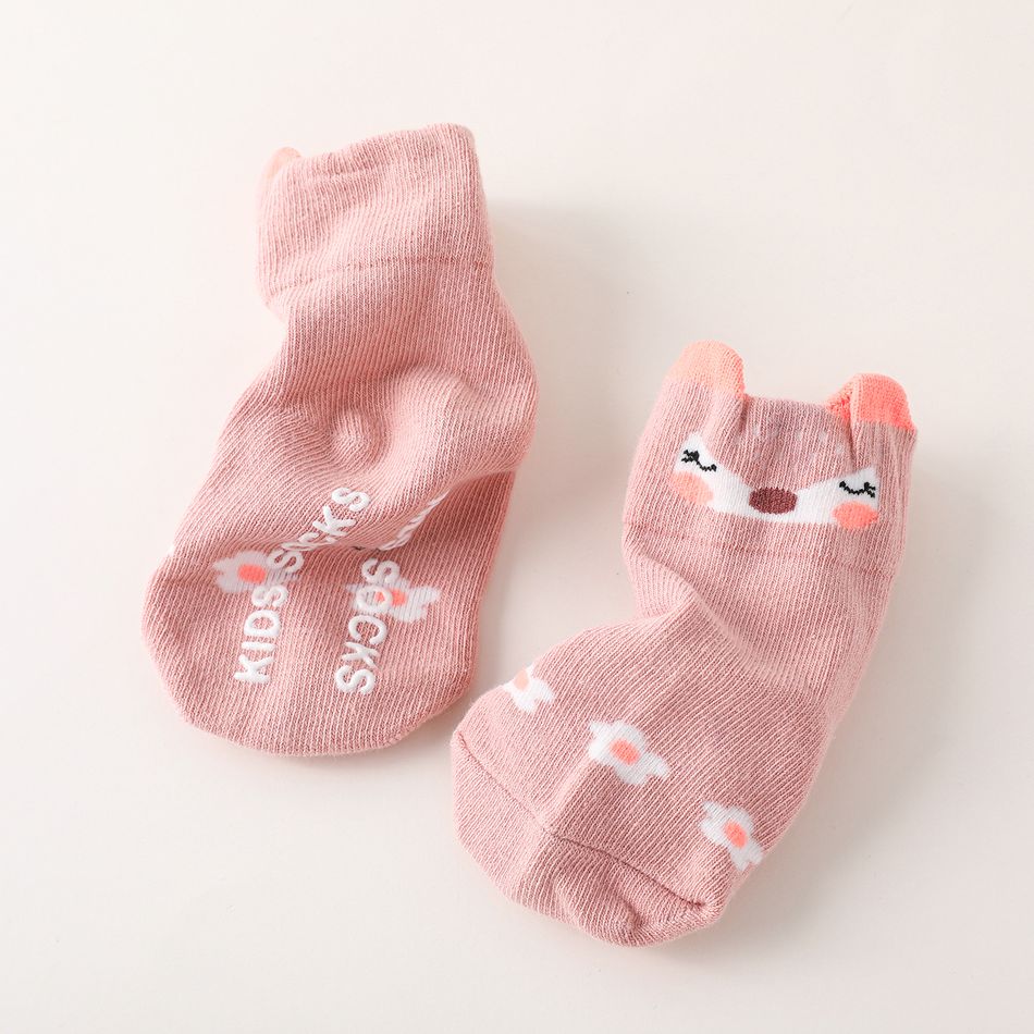 Baby Cartoon Animal Pattern Socks Pink big image 5