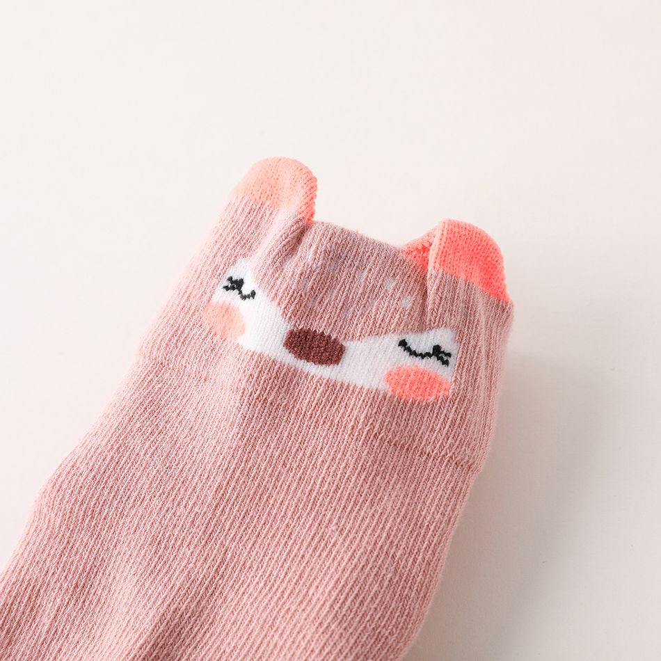 Baby Cartoon Animal Pattern Socks Pink big image 4