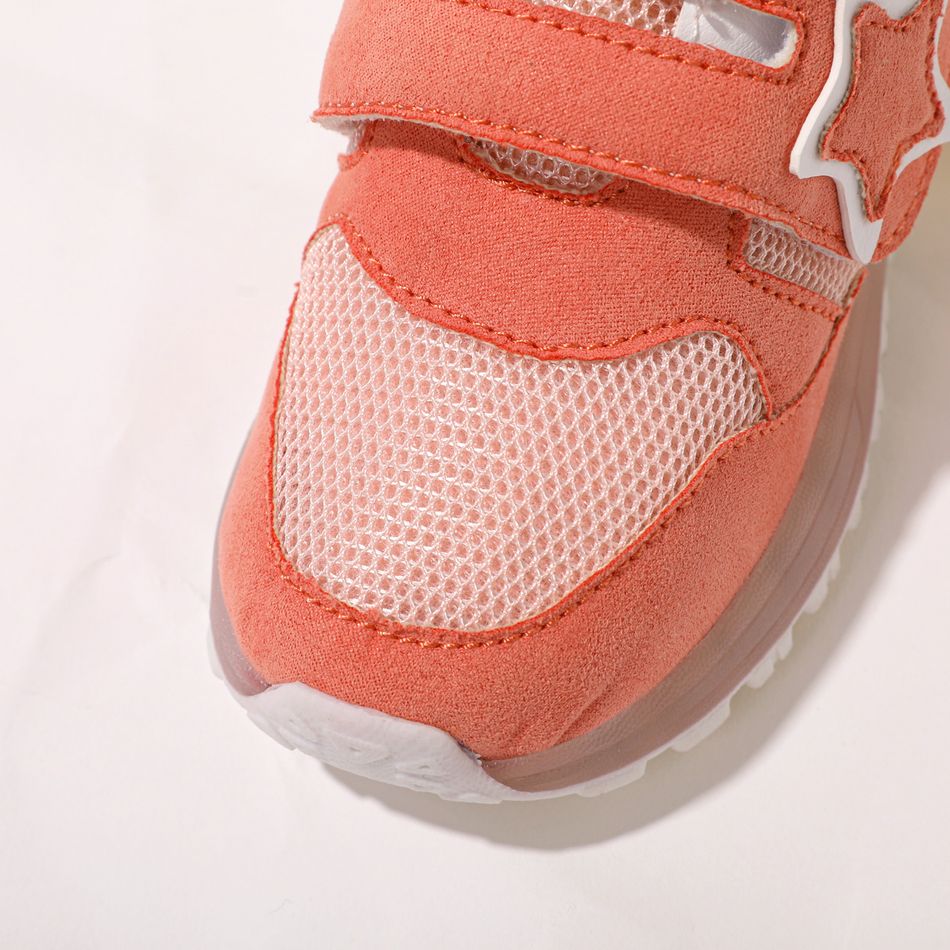 Toddler / Kid Star Pattern Mesh Panel Casual LED Shoes Pink