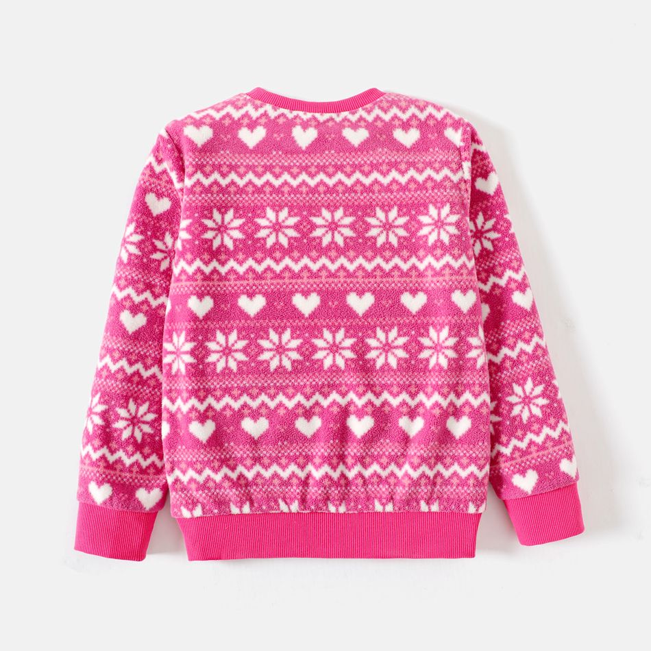 Barbie Kid Girl Christmas Polar Fleece Pink Sweatshirt Pink big image 3