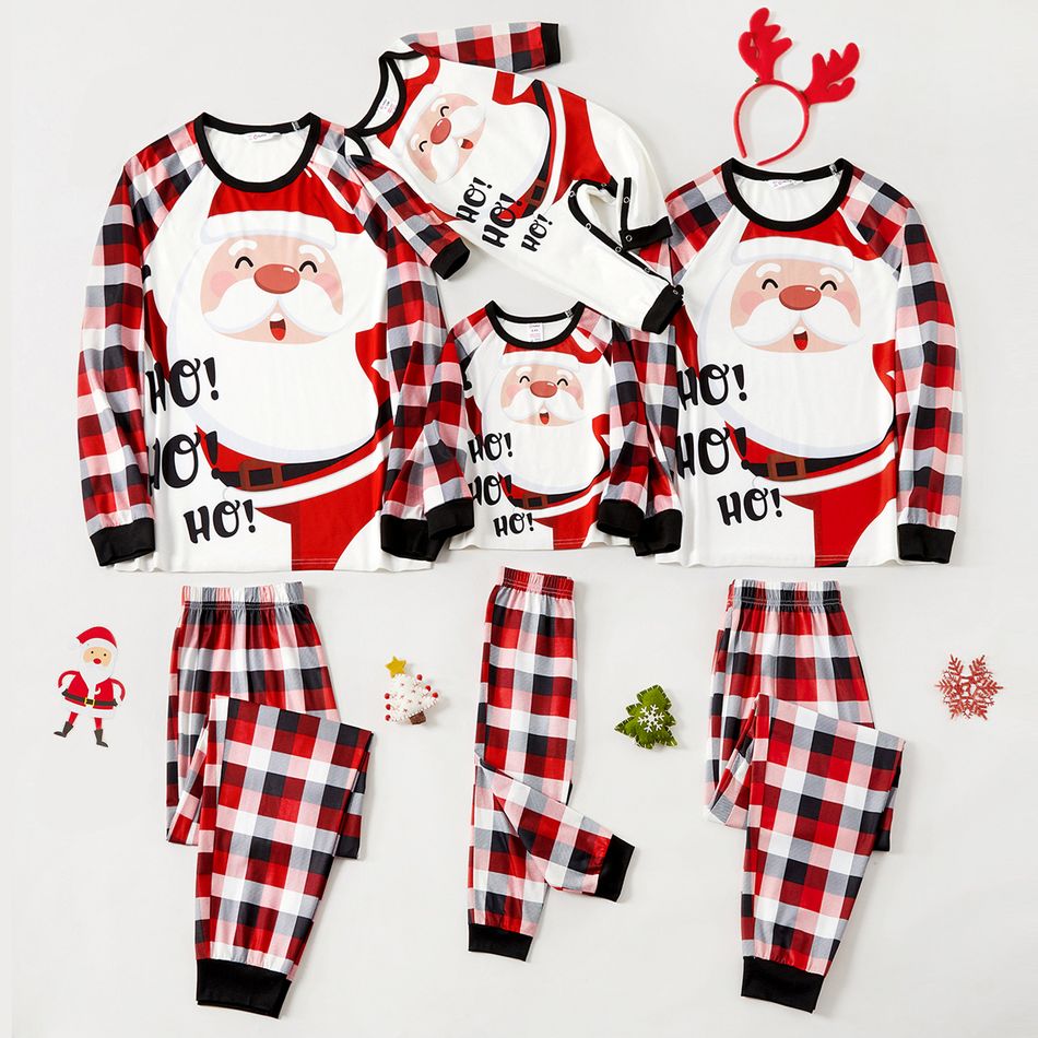 Natal Look de família Manga comprida Conjuntos de roupa para a família Pijamas (Flame Resistant) colorblock