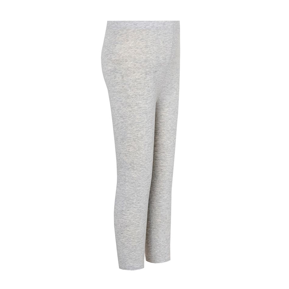 Go-Neat Water Repellent and Stain Resistant Mommy and Me 95% Cotton Solid Leggings flowergrey big image 5