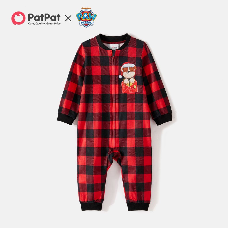 Patrulha Canina Natal Look de família Cão Manga comprida Conjuntos de roupa para a família Pijamas (Flame Resistant) vermelho preto big image 16