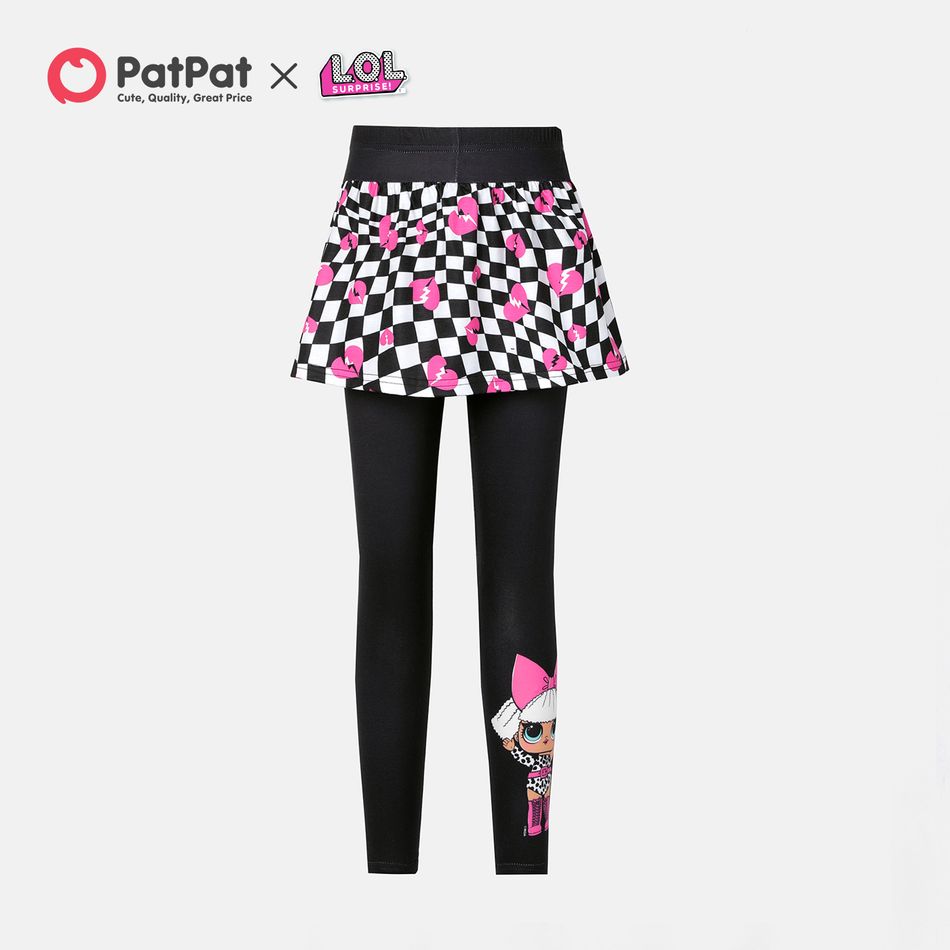 L.O.L. SURPRISE! Kid Girl Plaid Skirt Leggings Black big image 3