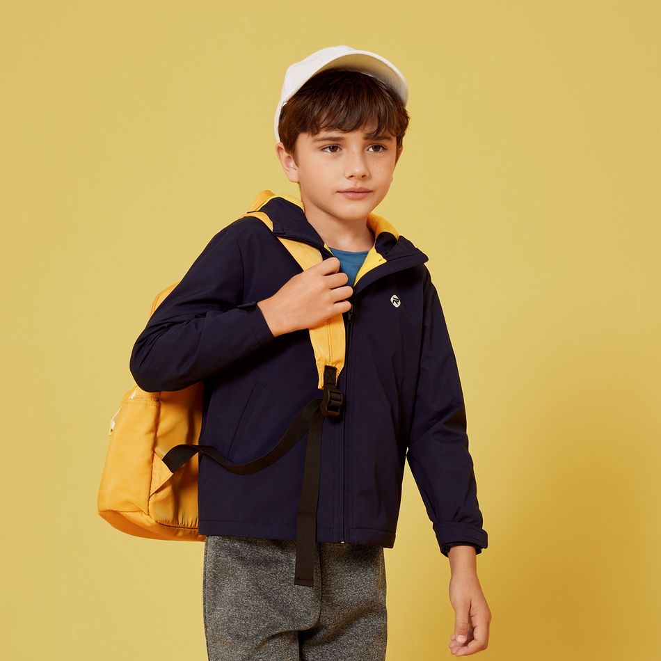 Activewear Kid Boy/Kid Girl Solid Color Water Resistant Fleece Lined Hooded Jacket Tibetanblue big image 4