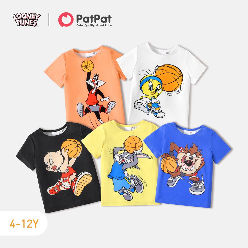 Looney Tunes Criança Unissexo Manga curta T-shirts Amarelo big image 6