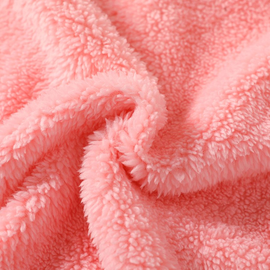 2pcs Kid Girl Star Pattern Sequined Fleece Pink Sweatshirt and Colorblock Pants Set Pink big image 6