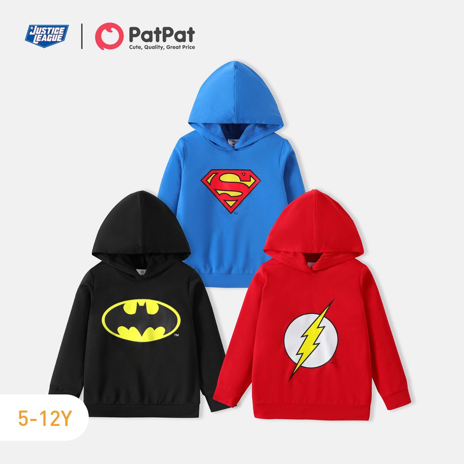 Justice League Justice League Kid Boy Logo Print Hoodie Sweatshirt/ Elasticized Cotton Pants Black 02 big image 8