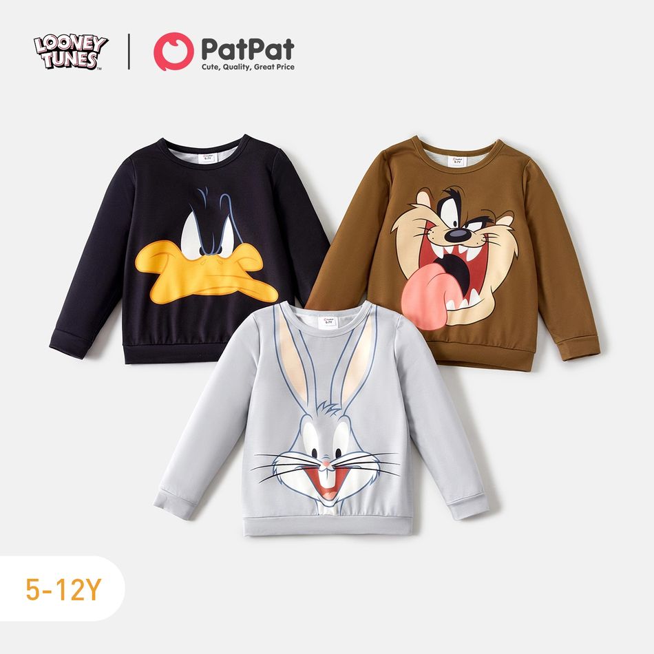 Looney Tunes Criança Menino Costuras de tecido Personagens Pullover Sweatshirt Preto big image 6