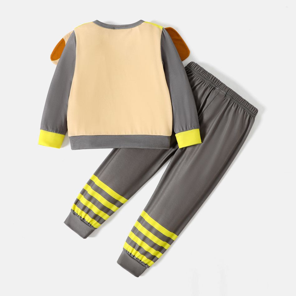 PAW Patrol 2pcs Toddler Boy/Girl Striped Long-sleeve Tee and Pants Set Grey big image 3