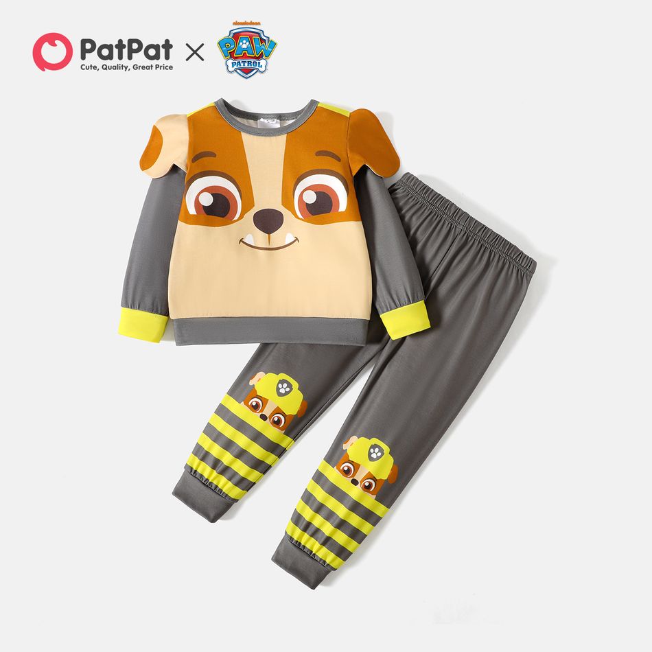 PAW Patrol 2pcs Toddler Boy/Girl Striped Long-sleeve Tee and Pants Set Grey