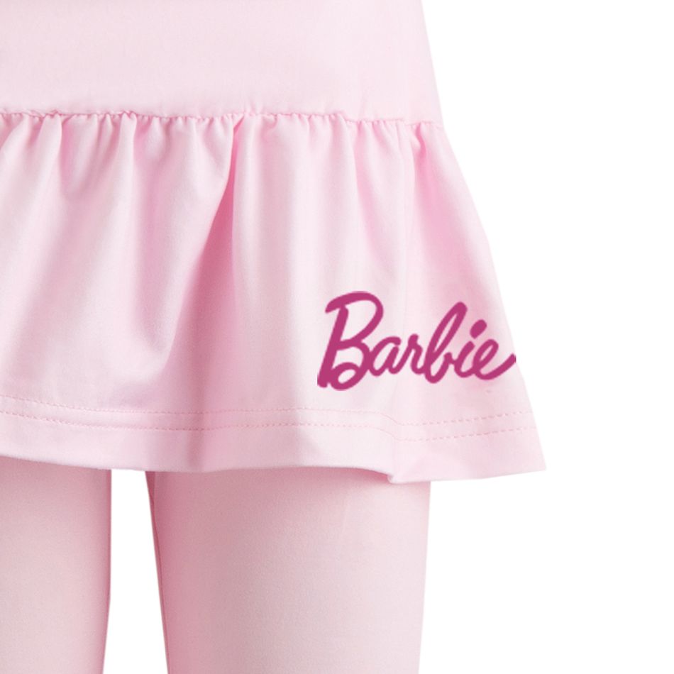 barbie leggings jupe à volants imprimé étoile pour petite fille Rose big image 4