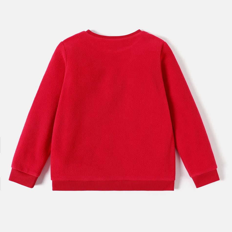 Looney Tunes Kid Girl/Boy Christmas Cotton Polarfleece Pullover Sweatshirt Red-2 big image 3