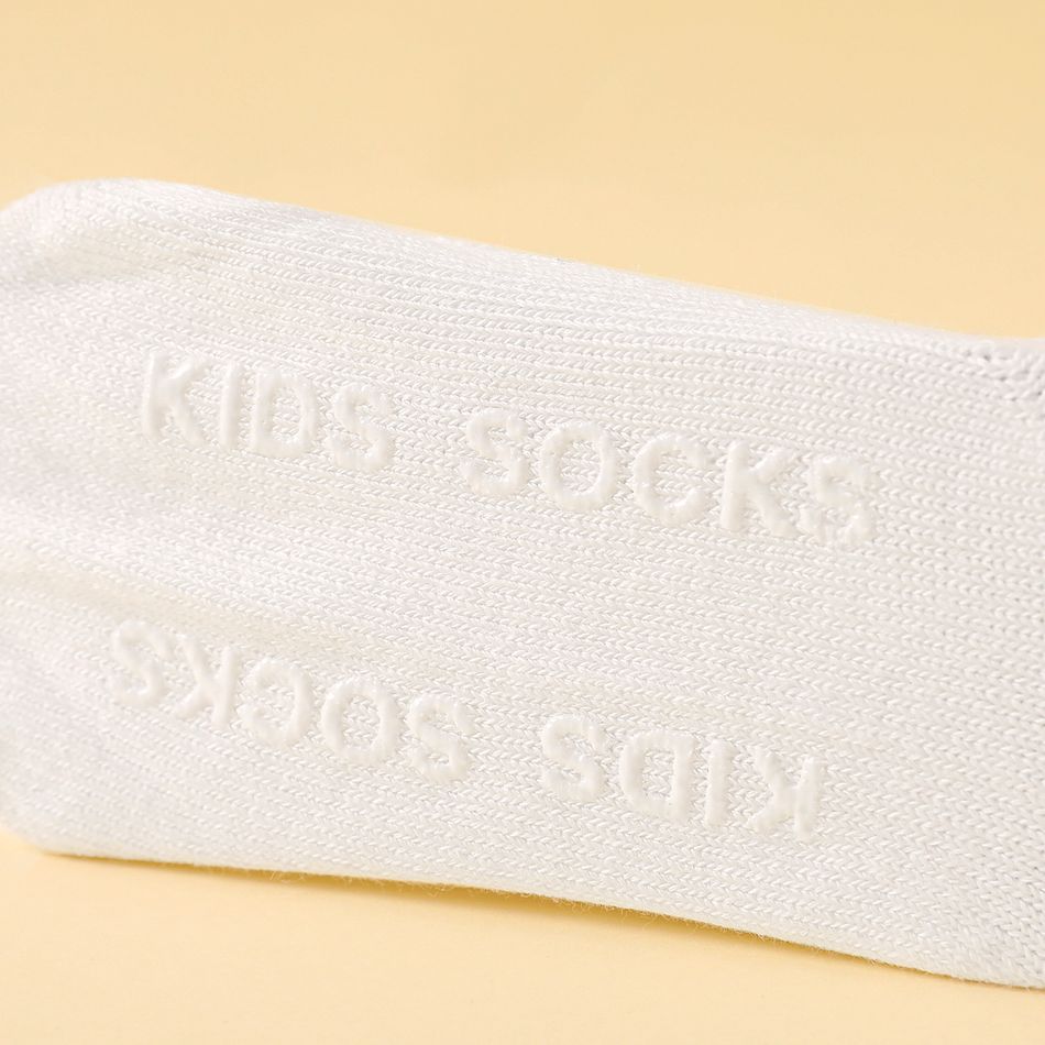 Baby Solid Non-slip Crew Socks White big image 4