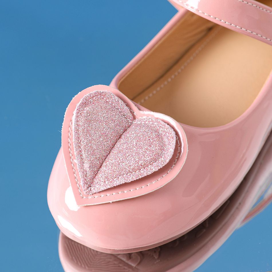 Toddler / Kid Glitter Heart Decor Mary Jane Shoes Pink big image 5