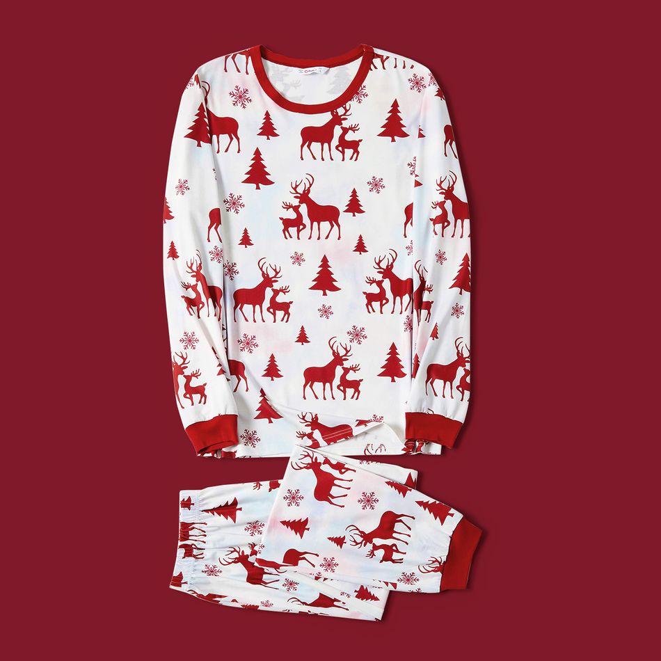 Natal Look de família Manga comprida Conjuntos de roupa para a família Pijamas (Flame Resistant) vinho vermelho big image 5