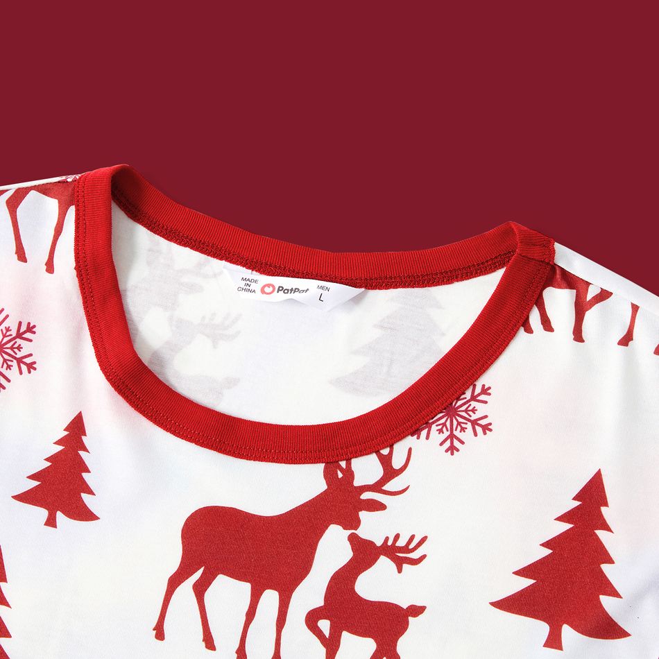 Natal Look de família Manga comprida Conjuntos de roupa para a família Pijamas (Flame Resistant) vinho vermelho big image 6