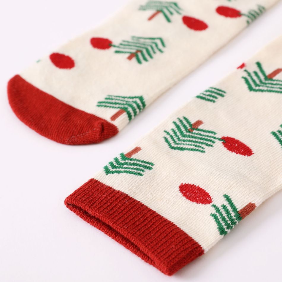Baby Christmas Print Socks Beige big image 4