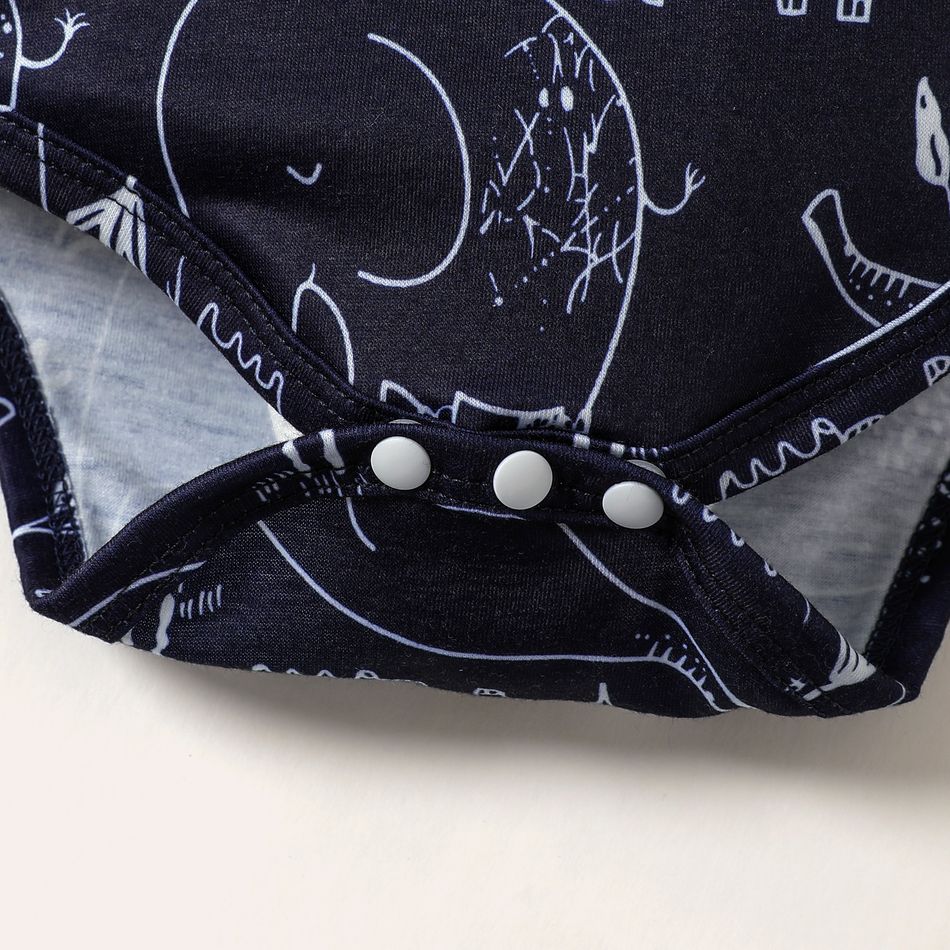 3-Pack Baby Boy 95% Cotton Long-sleeve Elephant Print Rompers Set MultiColour big image 5