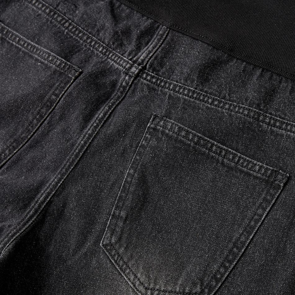 Maternity Cat Whiskers Straight Leg Jeans Dark Grey big image 6