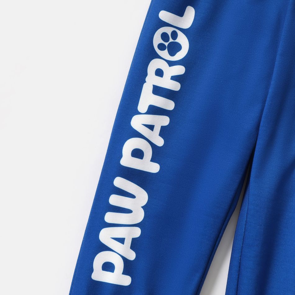 PAW Patrol 2pcs Toddler Girl/Boy Colorblock Raglan Sleeve Sweatshirt and Elasticized Pants Set Blue big image 3