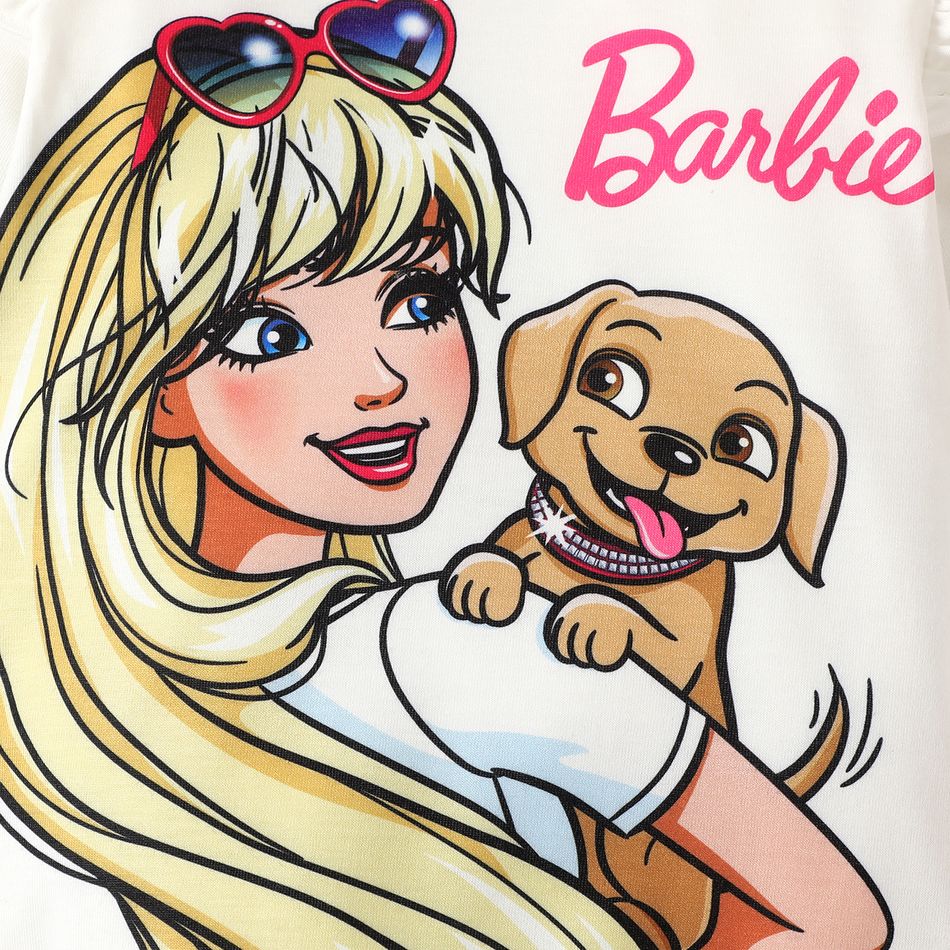 Barbie 3 Stück Baby Mädchen Flatterärmel Süß Langärmelig Baby-Sets pinkywhite big image 4