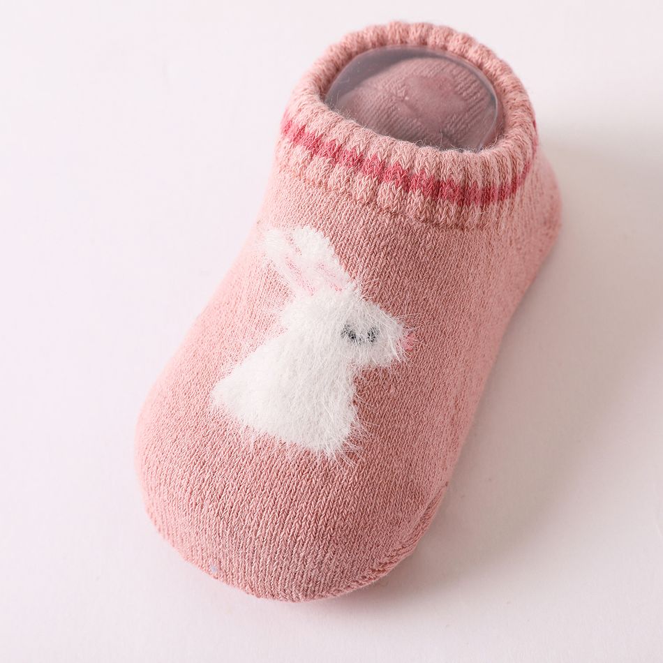 Baby / Toddler Fluffy Cartoon Animal Graphic Socks Pink big image 2
