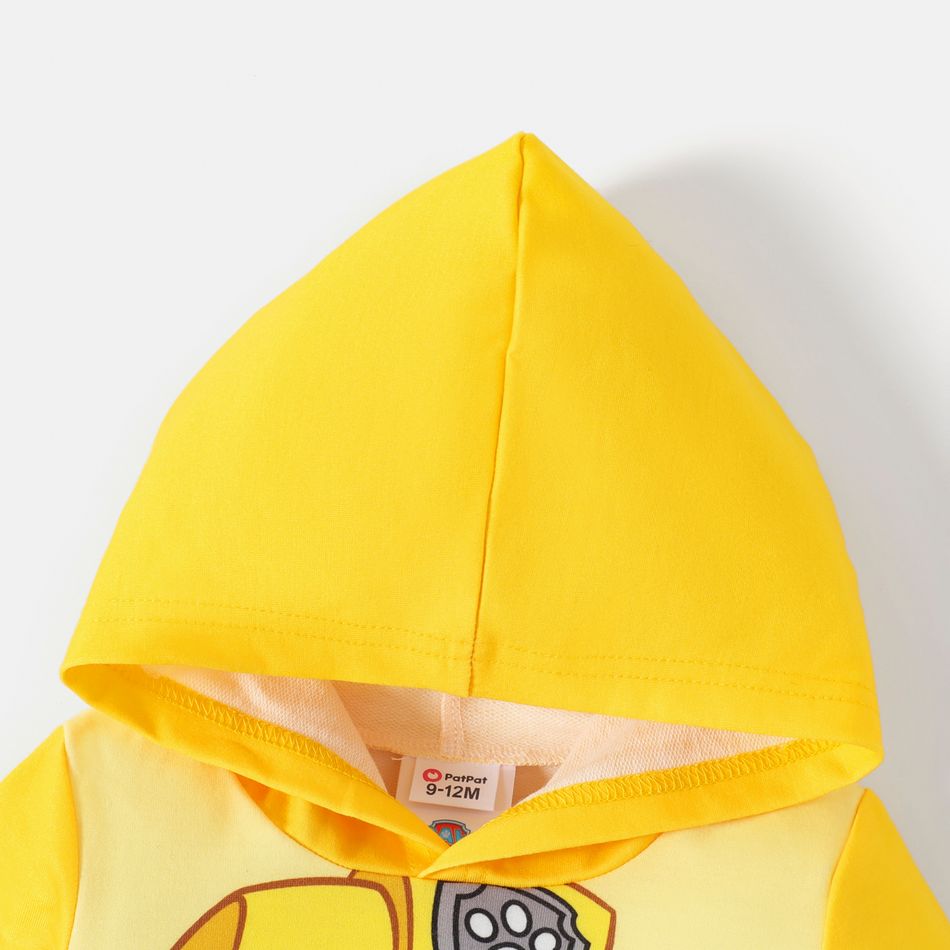 PAW Patrol Little Boy/Girl Cartoon Dog Print Long-sleeve Hoodie and Sweatpants Set Yellow big image 3