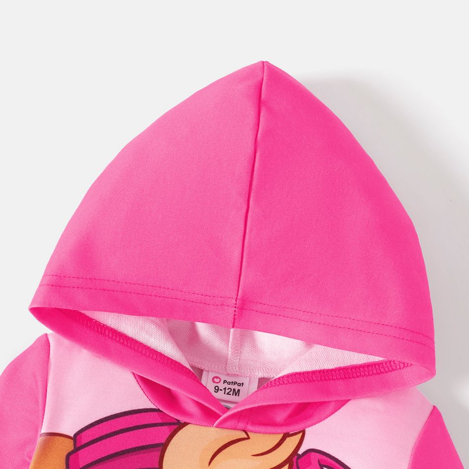 PAW Patrol Little Boy/Girl Cartoon Dog Print Long-sleeve Hoodie and Sweatpants Set Pink big image 3