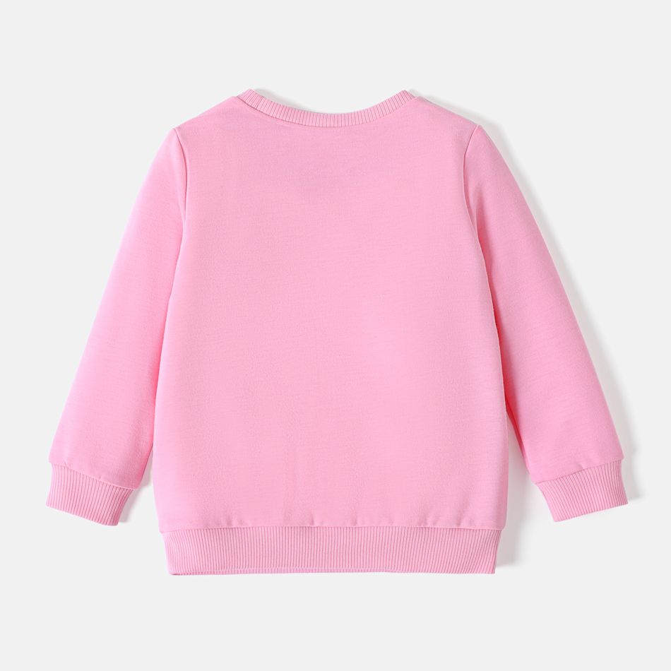 Peppa Pig Toddler Girl puff print Letter Print Pullover Sweatshirt Pink big image 3