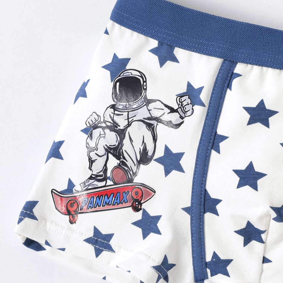 4-Pack Kid Boy Space Graphic Boxer Briefs Underwear Multi-color big image 4