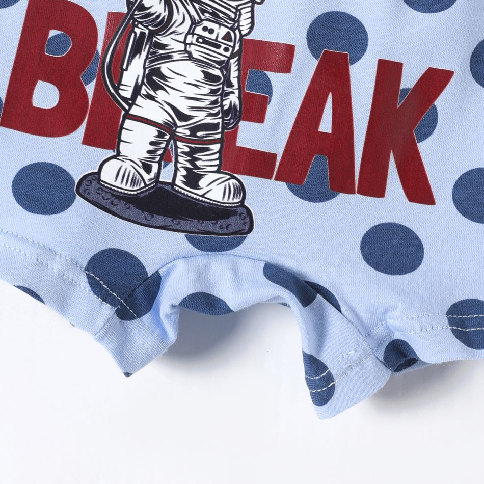 ملابس داخلية بوكسر برسومات فضاء للأطفال من 4 قطع متعدد الألوان big image 9